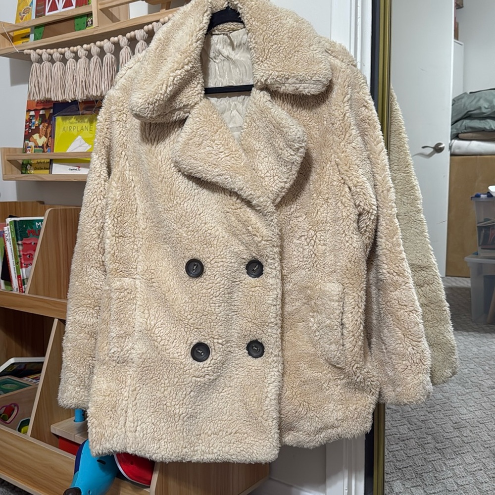 Free People Cozy Beige Coat Sz. m